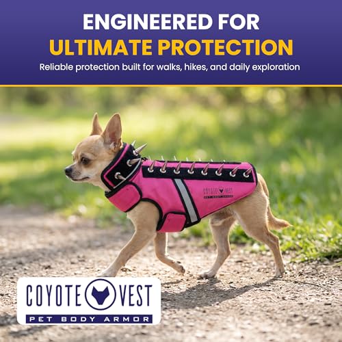 CoyoteVest SpikeVest Dog Harness, Made in the USA, M-Royal Blue | Stab-Resistant Protective Vest | Coyote Vest for Dogs | Defends Against Coyotes, Dogs, Birds of Prey | Reflective Safety - color: Royal Blue, size: Medium