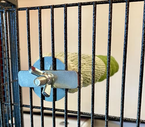 Polly's Sand-E-Rope Safety Bird Perch Toy-Trims Nails & Beak-Promotes Healthy Feet-Safe Non-Toxic-Bird Supplies for Bird Cages (Green, Large) - color: Green, size: Large