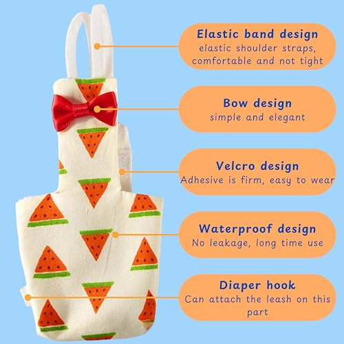 Birds Pigeon Diaper Pants Harness and Leash, Bird Diapers for Pigeons and Leash Harness, Diapers for Birds Cockatiel Parrot, Parakeet Diaper, Pigeon Pants, Parrot Clothes for Bird (XL-Watermelon) - size: XL-Watermelon