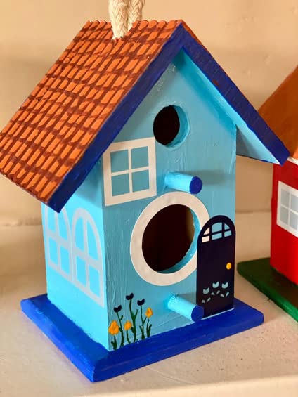Creative Hobbies® Mini 4 Inch Tall Birdhouse - Set of 4 Styles, Small Unfinished Wood Ready to Paint or Decorate (Pack of 2) - size: 4 Inch Tall (Pack of 2)