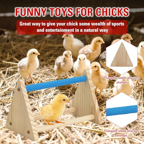 Chick Feeder and Waterer Kit with Mini Perch Chick Starter Kit for Small Poultry Ducks/Quail, Coop Brooder Feeding Supplies