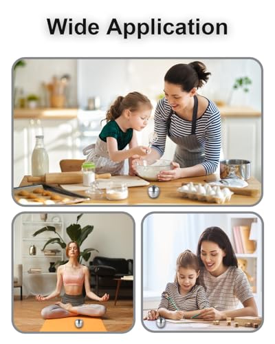 Kitchen Timer for Cooking, 60 Minutes Mechanical Timer - No Batteries Required, Stainless Steel Apple-Shape Cute Countdown Clock for Cooking, Learning, Exercises, Gaming - color: Silver2