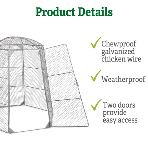 Gardener's Supply Company Chicken Wire Super Dome Plant Protector | Durable Weatherproof Low Carbon Steel Hinged Doors for Easy Access | 45" (Side to Side) 51.5" Height