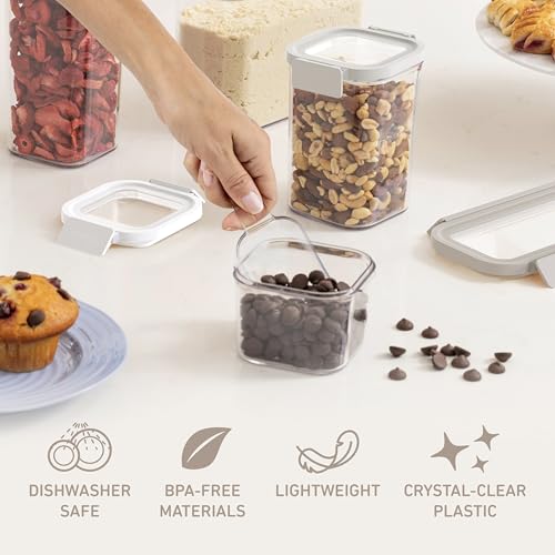 Bentgo Pantry 3-Piece All-Purpose Scoop Set, 1/2 Cup, BPA-Free (Clear) | Lightweight, Portion Control, Dishwasher Safe, Fits Pantry Containers, Ideal for Flour, Sugar, Coffee & Candy (Clear)