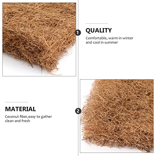 HANABASS 1pc Coconut Fiber Hatching Mat for Poultry Nesting and Incubation Moisture-Absorbing Cushion Natural Dust Coconut Strainer for Chickens and Pet Birds