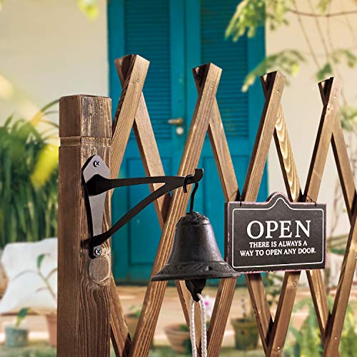 2 Piece 6" Outdoor Indoor Decorative Small Planter Lantern Hooks for Wall Hanging Windchime Hummingbird Feeder Hangers, Black