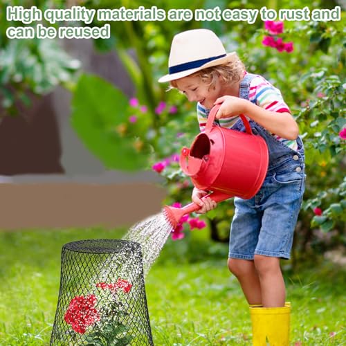 10 Pcs 9.13"×9.13" Chicken Wire Cloche Plant Covers Garden Netting Metal Heavy Duty Plant Protectors from Animals for Keeping Bunnies Chicken Squirrels Birds Other Out