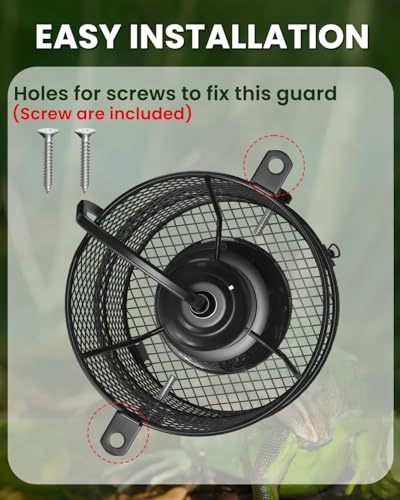 GlowUp Retractable Reptile Heat Lamp Lampshade Holder,150 Watt Ceramic Heat Emitter Guard with Anti-hot Bracket,ON/Off Switch for Chick,Lizard,Snake,Turtle,Plant (Bulb Not Included)