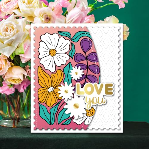 Bohemian Plants Stamps and Cutting Dies Set with Reusable Wall Painting Template for Card Making Boho Flowers Silicone Stamps Floral Leaves Die Cuts Stencils for DIY Craft Scrap-Booking Decor - style: Bohemian Plants
