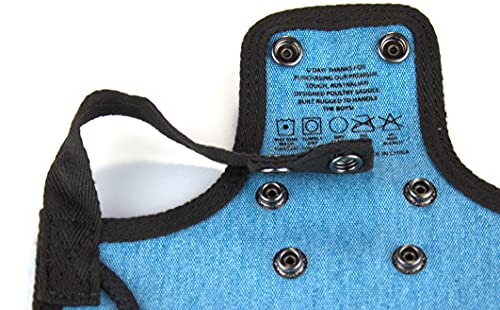 DOWN UNDER OUTDOORS Medium-Large Chicken Saddle Hen Apron Saver (Blue) | Adjustable Straps, Chicken Apron, Poultry Saver, Pet Supplies, Including Shoulder Cover, 14 oz Breathable Cotton Canvas - color: Blue