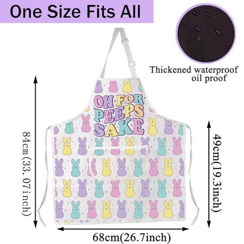 Oh For Peeps Sake Adjustable Apron With Pocket Happy Easter Gift Easter Peeps Squad Easter Kitchen Decor