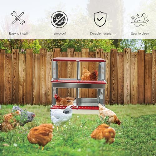 XINYI Chicken Nesting Boxes for Laying Eggs,Metal Coop for 4 Chickens,Roll Away Nesting Boxes,Easy Egg Collection,Brooder Box for Rabbit,Squirrel,Parakeet,Owl,Cockatiel,Robin - size: 4 Compartments