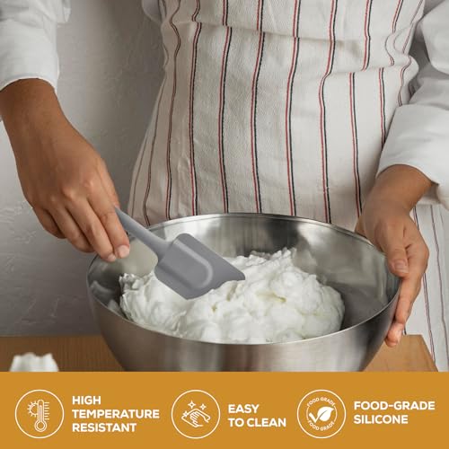 Mrs. Anderson’s Baking Silicone Spatula, Flexible And Nonstick, One-Piece Design, Gray, For Mixing, Folding, Scraping, Baking, And Cooking - color: Gray, size: 10.5-Inch, Spatula