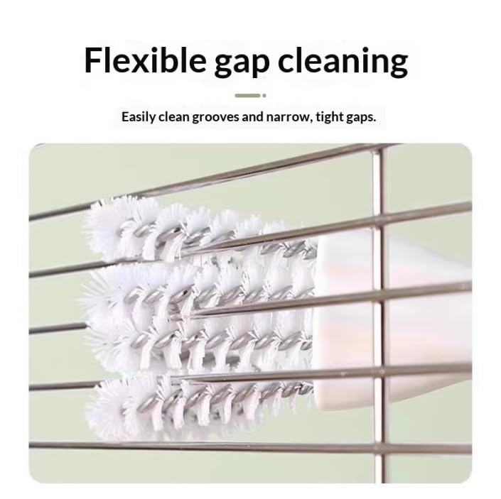 Multifunctional Birdcage Cleaning Brush with Scoop, White, Sweep Tail Spade Head Design for Removing Bird Droppings