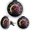 Frienda 3 Packs Charcoal Grill Temperature Gauge Thermometer Gauge Wood Barbecue Charcoal Grill Thermometer Heat Indicator for Lamb Beef Meat Cooking, 2-3/8 Inch Dial and 2-7/8 Inch Stem - style: Contemporary