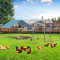 Chicken Coop Run, 19.6 x 9.8 x 6.4ft Metal Chicken Coop | Chicken Runs for Yard with Waterproof UV-Resistant Cover, Walk-in Outdoor Chicken Enclosure for Farm and Backyard - size: 235.2"L x 117.6"W x 76.8"H