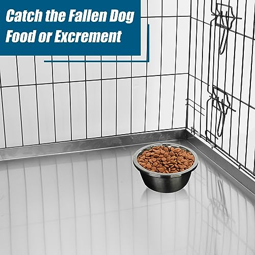 Confote Stainless Steel Replacement Tray for Dog Crate, 35.4"x21.9" Pet Cage Floor Pan Chew-Proof & Crack-Proof - size: 35.4"L x 21.9"W x 1.5"H