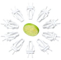10 Pcs Bird Cage Food Holder, Millet Holder for Bird Cage, Parrot Fruit Vegetable Clips Plastic Birds Cages Feeder Clip for Budgie Parakeet Cockatoo Macaw Cockatiel Conure Budgie Treats Cages