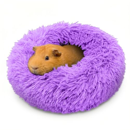 Paw Inspired Furr-O Burrowing Pet Bed Enrichment, Removable Base, Purple | Cozy Carrier Toy, Zip-On Spandex and Fleece Bottoms, Hideout Cage Accessories for Guinea Pigs, Hamsters, Small Pets, Animals - color: Purple