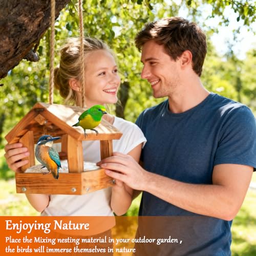 Sukh Bird Nesting Material - Bird Nest Bedding for Hummingbird Finch | Natural Nest Building Material for Parakeet Cage, Garden, Tree Trunks, DIY Bird Nests, Small Birds Supplies (3)