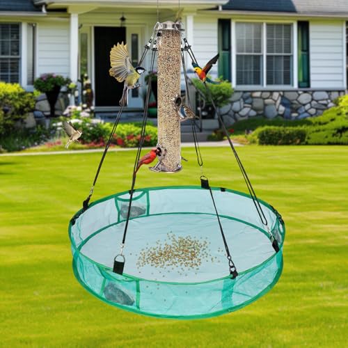 2Pcs Bird Seed Catcher for Outdoor Feeders, Bird Feeder Trays to Catch Seed, Upgraded Version Can Prevent Strong Winds. (24 inches) - style: 24 inches