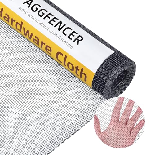 48in x 10ft Gray Hardware Cloth 1/8 inch 27Ga PVC Coated Wire | Welded Metal Chicken Wire Fencing, Vinyl Coated Galvanized Wire Mesh Screen Roll, for Garden Plant Fencing Bee Screen - color: Gray, size: 48in x 10ft