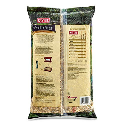 Kaytee Wild Bird (No Mess or Waste Free) Food Seed Blend for Blue Jays, Woodpeckers, Juncos, Cardinals, Grosbeaks, Sparrows, and Finches, 10 Pound, (Packaging May Vary) (Pack of 2) - size: 10 Pound (Pack of 2)