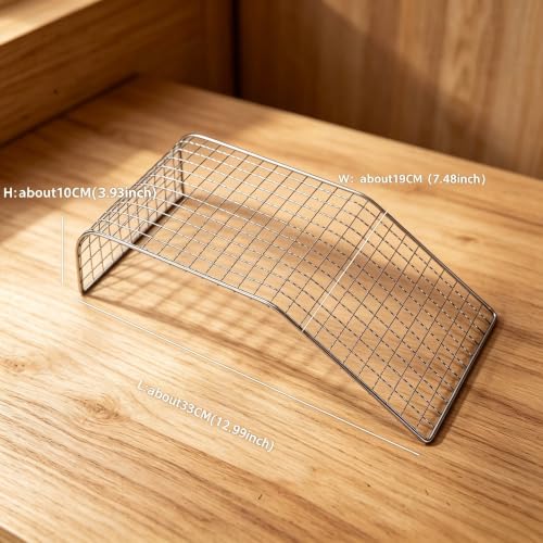 Stainless Steel Reptile Climbing Net – Basking Platform for Bearded Dragon, Leopard Gecko, Blue-Tongued Skink, Turtle – Durable Basking Rock & Ramp for Tank Accessories, Reptile Bed for Sunbathing