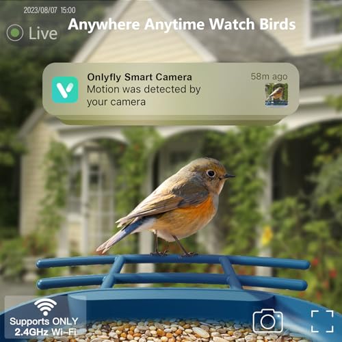 Bird Feeder with Camera Solar Powered : Smart Camera Bird Feeder 2K Live Feed Cam for Outdoor Backyard - Ai Identify Auto Capture Videos Pictures, Gifts for Birdlover Mom Dad, 2.4GHz WiFi - color: Blue