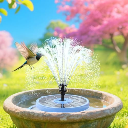 AISITIN 3.5W Solar Fountain Pump with 8 Nozzles & 3 Integrated Bracket | Upgraded Floating Solar Water Fountain Kit for Garden, Pond, Pool, Water Feature and Outdoor (Blue) - color: Blue01