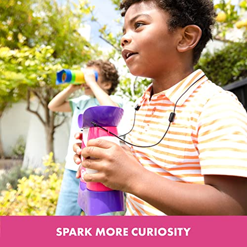 Educational Insights GeoSafari Kidnoculars Pink - Toy Binoculars for Kids, Outdoor Toys for Kids Ages 4-8, Toddler Camping and Nature Toys, Lightweight Binoculars with Neck Strap, Bird Watching Gear - color: Pink/Purple