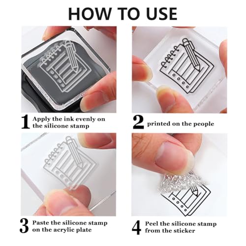 CHGCRAFT Bookshelf Clear Stamps Reading Plan Form Transparent Stamps Books Silicone Clear Stamp Seals for DIY Scrapbooking Photo Album Decoration, 4.3×6.3 inch - style: Bookshelf