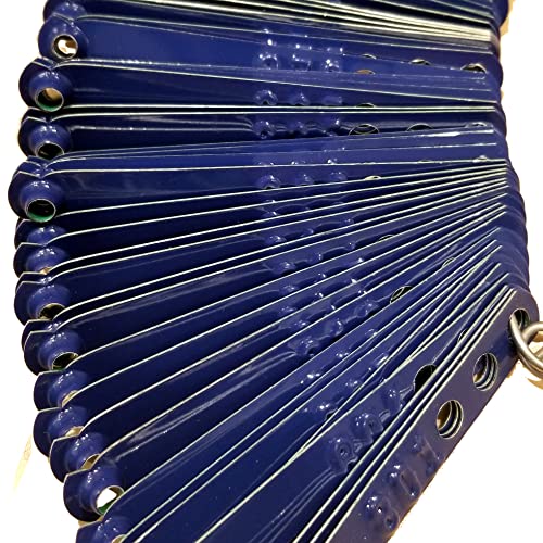 Leg Bands NOT Stamped Aluminum Chicken Poultry Duck Leg Identification Rings (100, Blue) - color: Blue