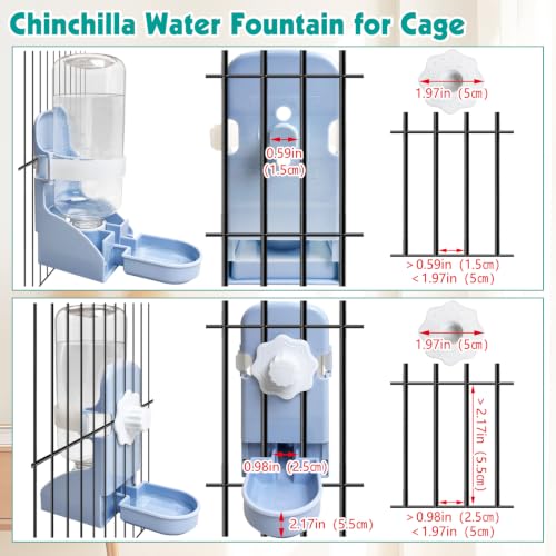 kathson Rabbit Water Bottle, 17oz Hanging Water Fountain Automatic Dispenser No Leak WaterFeeder for Bunny Chinchilla Guinea Pig Hedgehog Ferret, Blue - size: 1PCS Water Dispenser, Blue