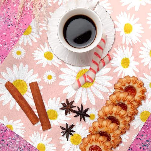 JarThenaAMCS 150 Pcs Daisy Pink Wax Paper Spring Flower Deli Paper Pastel Floral Food Sandwich Wrap Waterproof Oil-Proof Picnic Basket Liners for Party Kitchen Supplies, 9.8 x 8.3 Inch - color: Daisy Pink