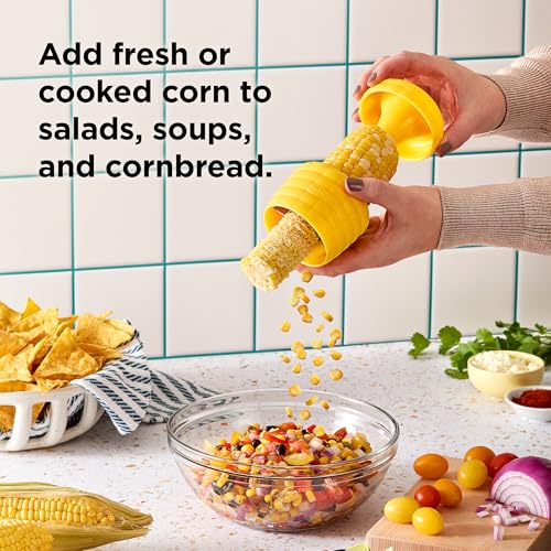Chef’n Cob Plus Corn Stripper and Peeler for Corn on the Cob, Built-In Safety Pusher - style: Corn Stripper w/ Pusher