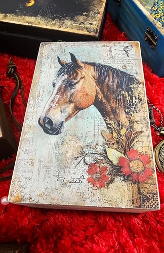 RK Collections Horse Jewelry Trinket Keepsake Box. Animal Home Decor, Gifts for Horse Lovers Case/Holder. (6.5" Horse) - style: Horse