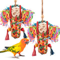 KATUMO Bird Toys Parakeet Toy Cockatiel Shredding Chew Conure Foraging Sola Enrichment for Conure Cockatiel Parakeet Lovebird Small to Medium Birds (2 Pcs) - size: 2 Pcs