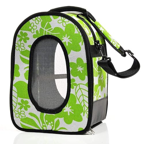A&E CAGE COMPANY 001376 Happy Beaks Soft Sided Travel Bird Carrier Black, 14.5X10.5X7 in