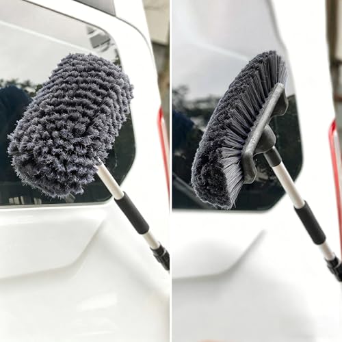 11.5" Car Wash Brush with Ultra-Soft Bristle for Car,Truck,RV&Boat Exterior Cleaning,Dark Gray