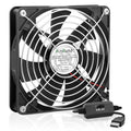 140mm USB Computer Fan with Speed Controller 5V PC Cooler | 14025 Computer Case Fan with 3 Speed Degree for DVR Receiver PlayStation Xbox AV Cabinet Game Console - style: 140mm x1