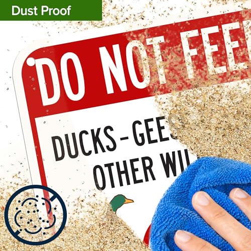 Do Not Feed Ducks Geese Or Any Other Wildlife Sign Sign, 12x18 Inches, 55 mil thick HDPS (high density polystyrene), Made in USA by My Sign Center - size: 12x18 Polystyrene