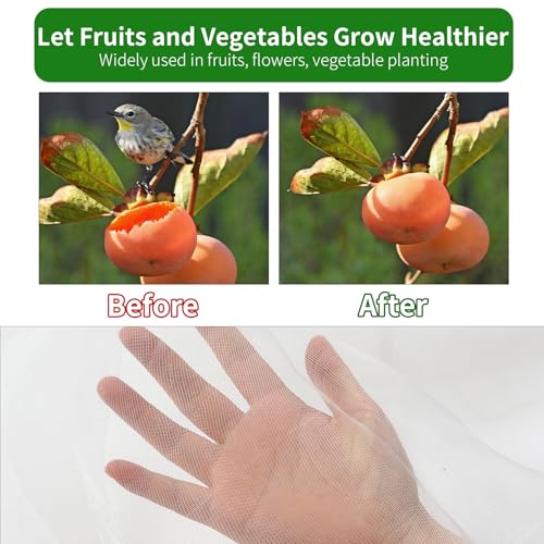 Garden Netting, 8'x10' Plant Netting Pest Barrier Bird Mosquito Net for Garden Protection, Garden Plant Cover Row Cover Raised Bed Screen Mesh for Vegetables Fruits Flowers Crops Plants Greenhouse - size: 8ft x 10ft