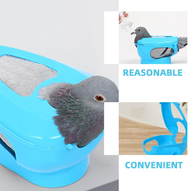 BESTonZON Pigeon Injection Holder 2 Pack Birds Holder Fixed Frame Rack Hollow Out Pigeon Supplies for Medicine Application Easy Install Pet Bird Care