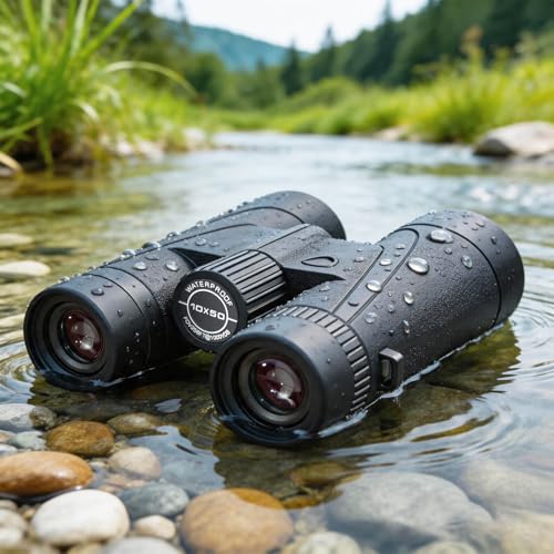 10x50 Binoculars for Adults, HD High Powered Binoculars with BAK4 Prism & FMC Optics, IPX7 Waterproof for Bird Watching Hunting Travel Cruise Marine