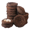 16 PCS 7.87 Inch Artificial Bird Nest for Crafts, Handicraft Rattan Bird's nest, Small Bird Nest, Bird's Nest Decorating Kit for Holiday, Table, Garden, DIY Terrarium Decor