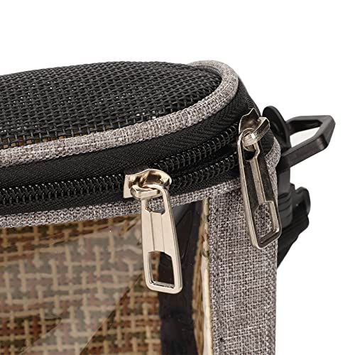 Bird Carrier Bag,Portable Travel pet Hamster Bag,Transparent Lightweight Breathable Parrot Travel Cage for Cockatiels Parakeets Small Bird Rat Guinea Pig Squirrel Carrier (Grey) - color: Grey