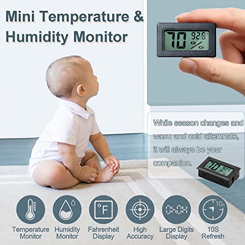 Humidity Gauge,Newlight66 Digital Hygrometer Indoor Outdoor Hygrometer Thermometer for Home Car Greenhouse（12 Pack