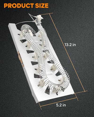 Dryer Heating Element Kit Fit for Maytag MED3500FW1 MED5500FC1 MED5500FC2 MED5500FW1 MED5500FW2 MED5630HC0 MED5630HC1 Fit for Whirlpool WED5100HC0 WED5100HC1 WED5100HC2 WED5100HC3 - style: 1 x MED6230HW1 heating element, 1 x 279973 dryer thermostat fuse k