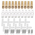 Fydun 10pcs Set Pet Water Feeder, Stainless Steel Automatic Nipple Waterer Poultry Fountains & Waterers for Bunny Rat Rabbit Ferrets (Duckbilly White) - size: Duckbilly white, style: Duckbilly white